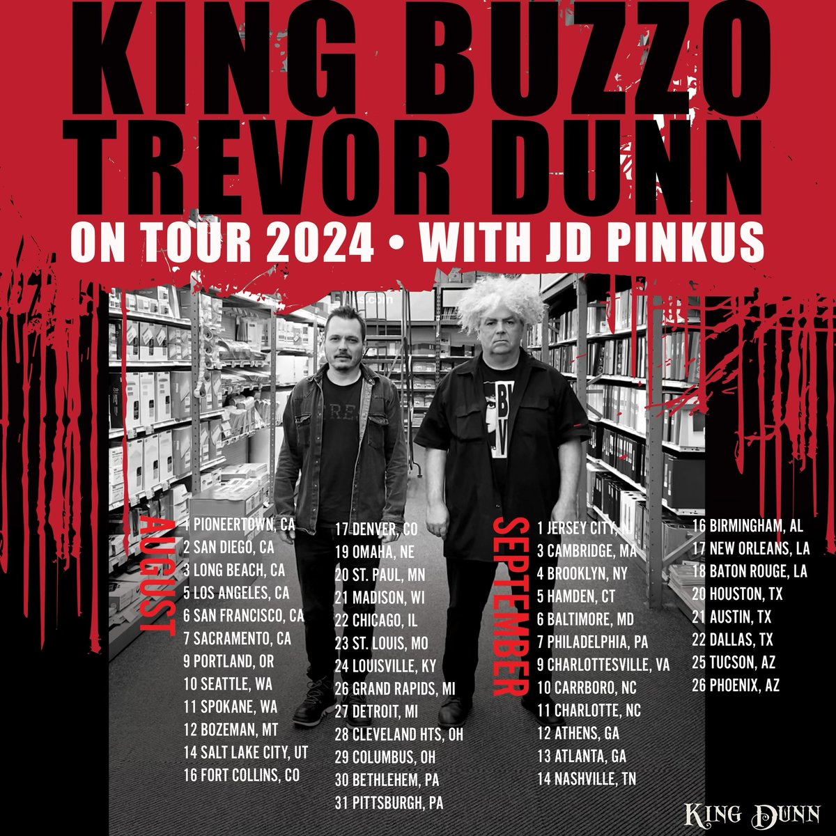 Prepare yourselves! The legendary King Buzzo of @melvinsdotcom, accompanied by Trevor Dunn of @MrBungle, are set to deliver unforgettable performances across the U.S. of A. The evening kicks off with J.D. Pinkus! Tickets on sale Fri 1/26, get yours at ipecac.com/tours