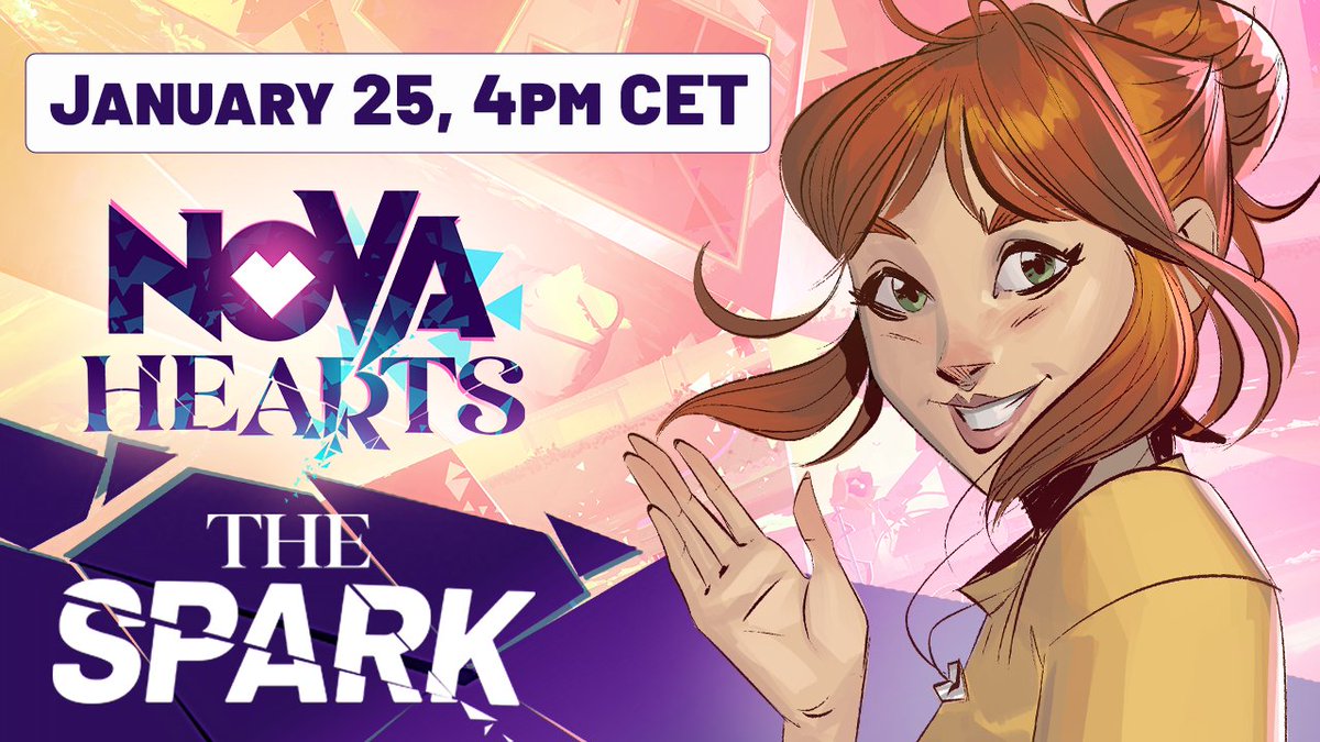 LightbulbCrew's tweet photo. First Chapter "Nova Hearts: The Spark" new release date is January 25, 4pm CET / 7am PST

Play FOR FREE next Thursday! 🌟

Don't miss the launch, wishlist the game: https://t.co/c1K9oRNN7h https://t.co/GTSJcfcdRP