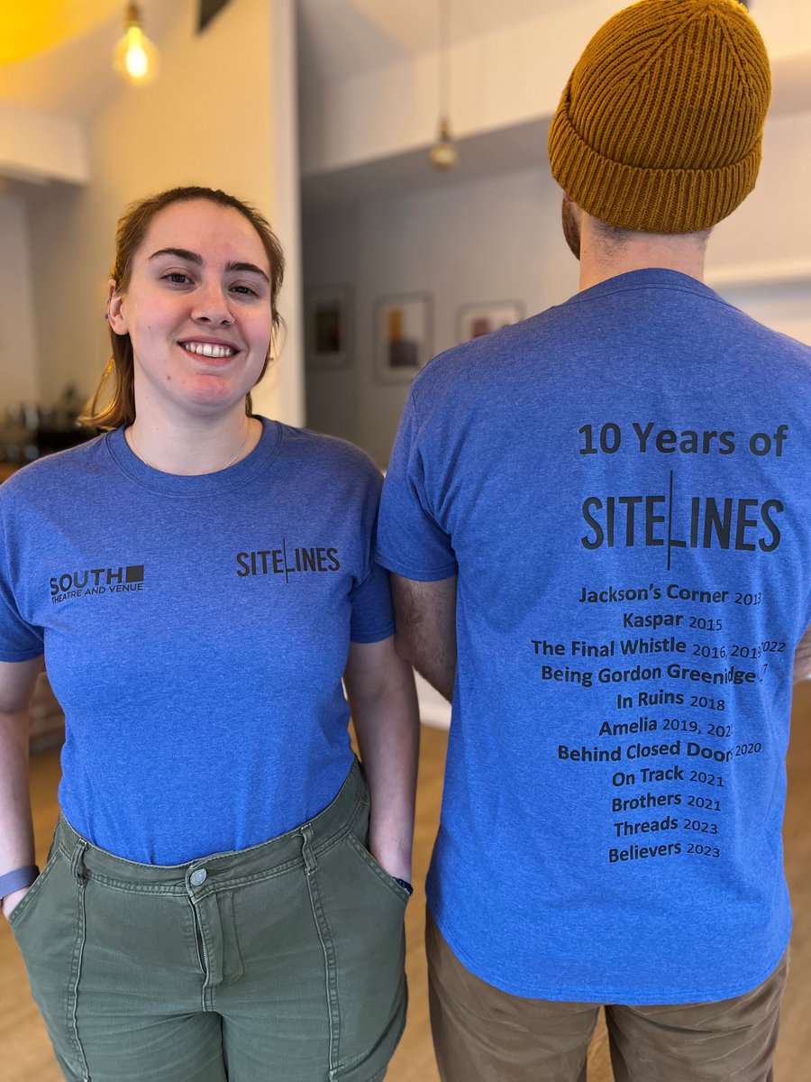 southstreetarts's tweet photo. If you couldn't make it to our Season Launch last week, you missed the first look at our '10 Years of #SITELINES' t-shirts! There's a very limited number of these, available to purchase in person at South Street for £20 each. Ask a Staff Member next time you're here!
#rdguk https://t.co/ccvg7LD9S7