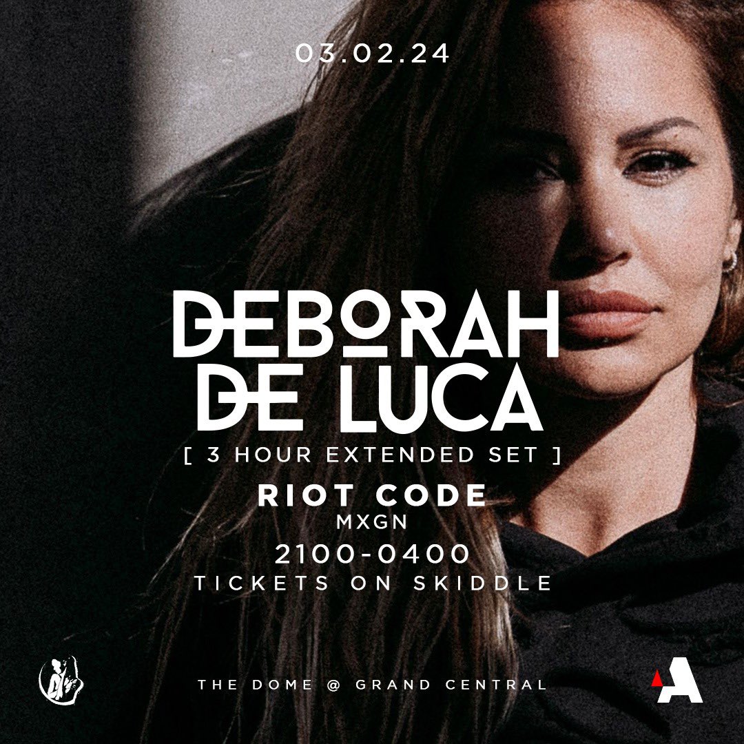 Deborah De Luca - 03.02.24

On sale via Skiddle.