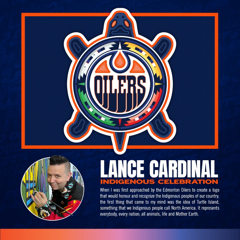EdmontonOilers's tweet photo. We're excited to reveal the #Oilers specialty logos for this season's Cultural Celebration Games including Lunar New Year on Feb. 13, Celebrating Black History on Feb. 21 &amp; South Asian Celebration on March 21! Our Indigenous Celebration was held earlier this season on Nov. 13.