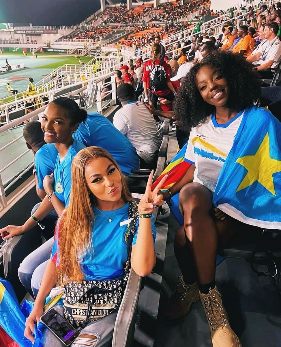 Beautiful ladies at the ongoing Africa Cup of Nations in Ivory Coast.