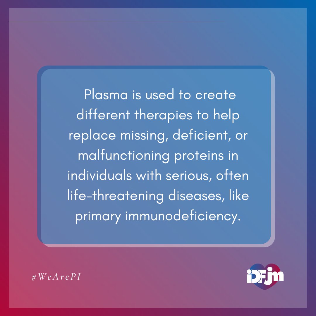 immunedeficienC's tweet photo. January is National Blood Donation month! Do you know the difference between blood and plasma donation Together, @info4pi and @idfcommunity created a guide to help you understand blood vs. plasma donations as part of our #WeArePI collaboration. https://t.co/2ddhZkjVcr