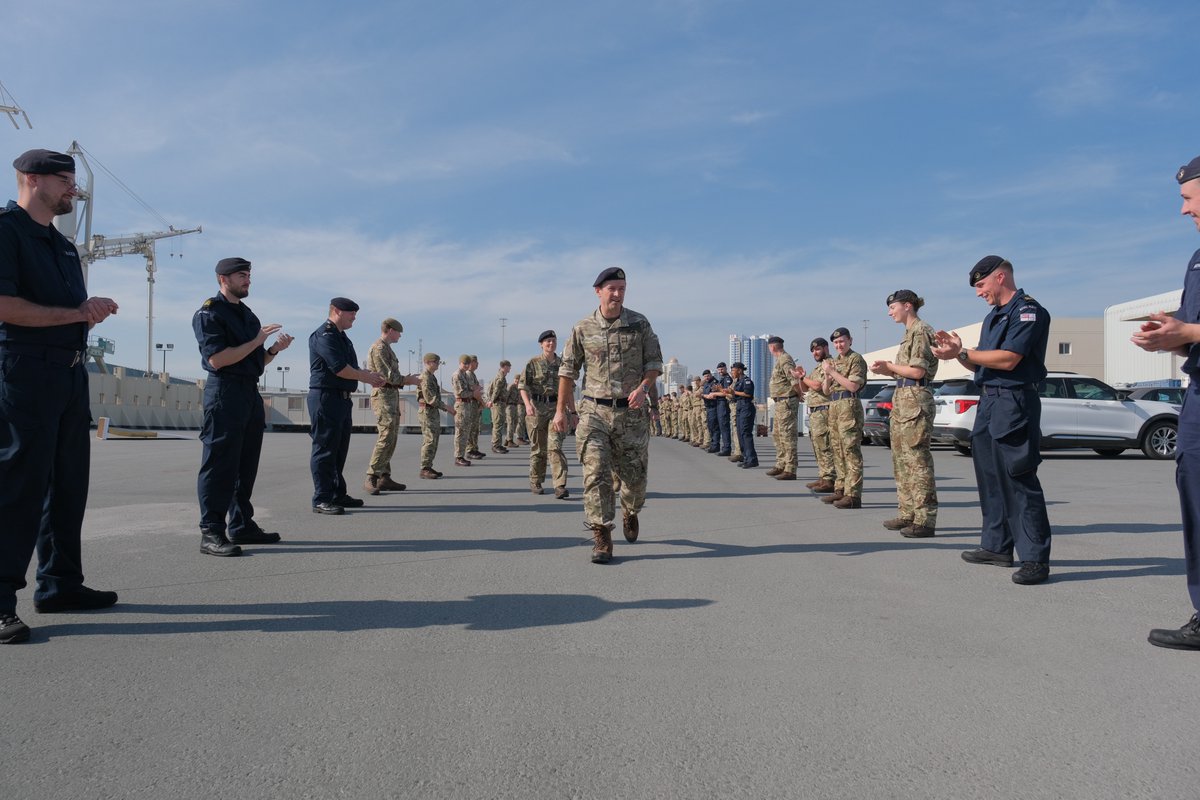 We recently said thank you & farewell to Commodore Philip Dennis MBE as he handed over United Kingdom Maritime Component Commander to Commodore Mark Anderson CBE. From all Royal Navy, Royal Air Force & Army personnel in Bahrain, we wish Cdre Dennis fair winds & following seas 👋