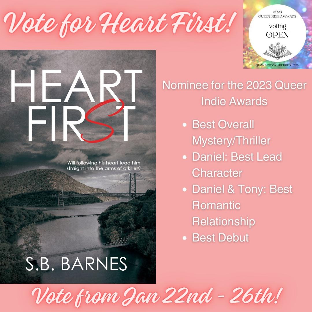 Heart First was nominated for the @QIAwards! Check them out - there are tons of books nominated I've never heard of, so a great start for 2024's reading list!

#LGBTQIA #mmromance #lgbtqiaromance #cozymystery #RomanticSuspense #BooksWorthReading #BookRecommendations