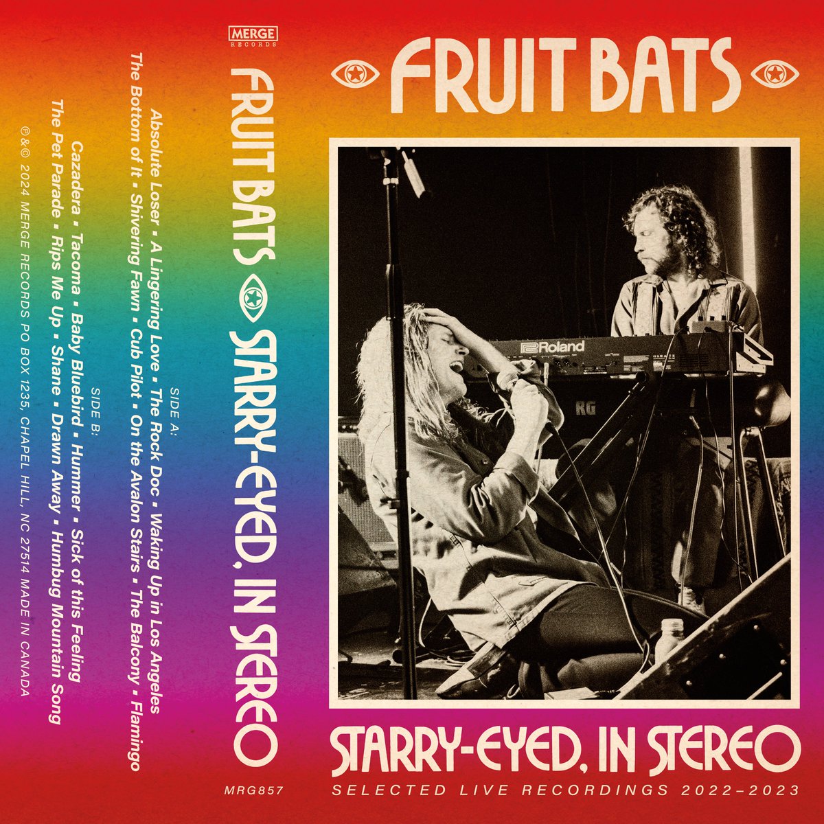 .@Fruit_Bats announce a new run of tour dates along with a surprise: 'Starry-eyed, in Stereo', 20 cuts from the past 2 years of live shows, assembled on one tour-exclusive cassette! Lead single 'On the Avalon Stairs' is streaming everywhere now: lnk.to/Starry-eyed ✨