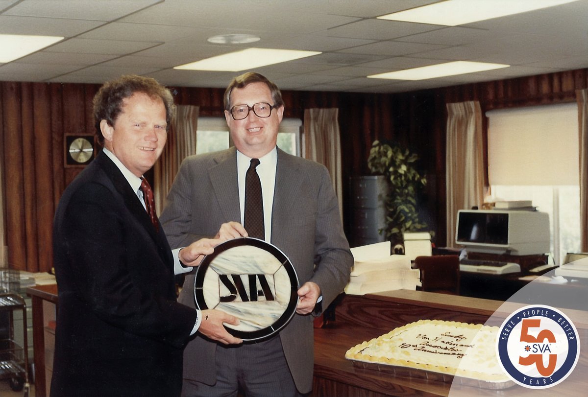 SVAcompanies's tweet photo. Terry Von Haden and John Suby, the co-founders of SVA Professional Services, celebrate our 10th anniversary in 1984.
#SVA #WeAreSVA #50YearsofSVA #SVALooksBack #50YearsofServingPeopleBetter #SVAturns50 https://t.co/GBjJqq3gSu