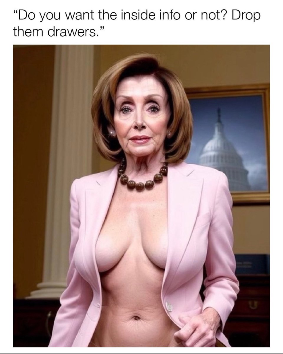 SatoshiRipper's tweet photo. Trading won’t be the only thing insider 🙄🤭😏
#NancyPelosi #Pelosi #NancyTheRipper #Insider https://t.co/Upko3qZDSB