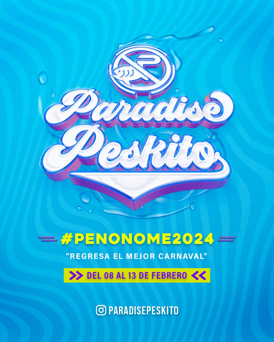 WE ARE BACK!🔥 REGRESA EL MEJOR CARNAVAL DE PANAMÁ💦 DEL 8 AL 13 de FEBRERO 2024!🤩

#Penonomé2024 #Paradisepeskito #panamá