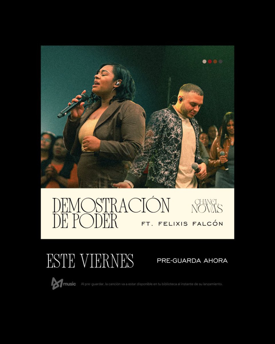 DEMOSTRACIÓN DE PODER 🔥

¡Este viernes! 🙌 @chanelnovas junto a @felixis_falcon nos trae el primer sencillo de su nuevo album 'Mi Ofrenda Live' 🤩

¡Pre-guarda ahora! ❤️ Link en nuestras historias.