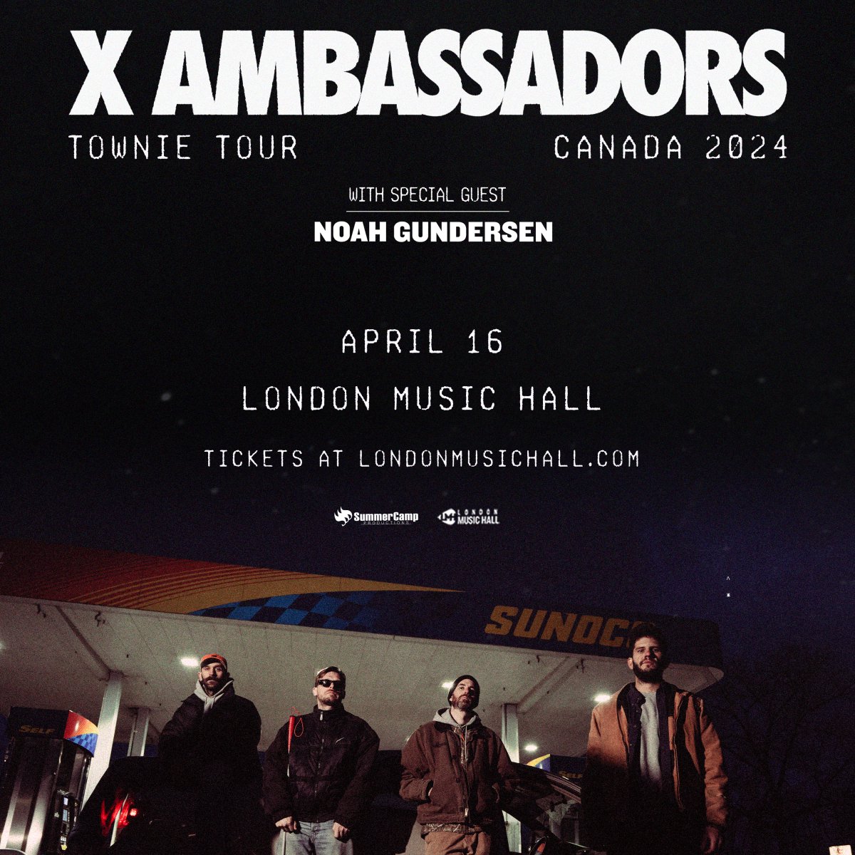 SummerCamp Productions (@scp_ldnont) on Twitter photo 🚨JUST ANNOUNCED!🚨
Don’t miss <a href="/XAmbassadors/">X AMBASSADORS</a> with @NoahGundersen on April 16th at <a href="/londonmusichall/">London Music Hall</a>!
🎟️ Tickets on sale Friday 10AM at londonmusichall.com
<a href="/FM96Rocks/">FM96</a> <a href="/tourism_london/">Tourism London 🇨🇦</a> <a href="/Downtown_London/">Downtown London</a> #ldnont #ldnent #ldnevnt 🚨JUST ANNOUNCED!🚨
Don’t miss <a href="/XAmbassadors/">X AMBASSADORS</a> with @NoahGundersen on April 16th at <a href="/londonmusichall/">London Music Hall</a>!
🎟️ Tickets on sale Friday 10AM at londonmusichall.com
<a href="/FM96Rocks/">FM96</a> <a href="/tourism_london/">Tourism London 🇨🇦</a> <a href="/Downtown_London/">Downtown London</a> #ldnont #ldnent #ldnevnt
