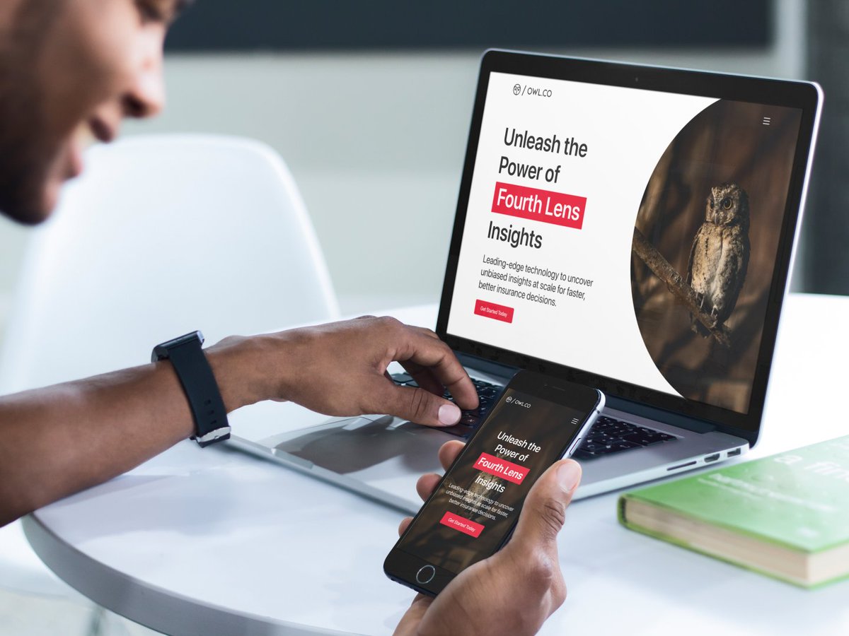SuperchargedStd's tweet photo. Insurtech website design for Owl, a client that specializes in data analytics and insights.

This photo demonstrates the importance of having a website that's scalable across multiple screen sizes to deliver a clear message.

Follow us for more content on design &amp; startups! https://t.co/uRu4OaLz1r