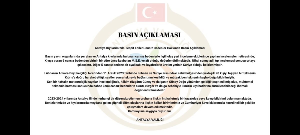 nzmkrc's tweet photo. @alpklnctr Antalya valiliği'nden böyle bir açıklaması gelmiş https://t.co/qiR0Nkf8pF