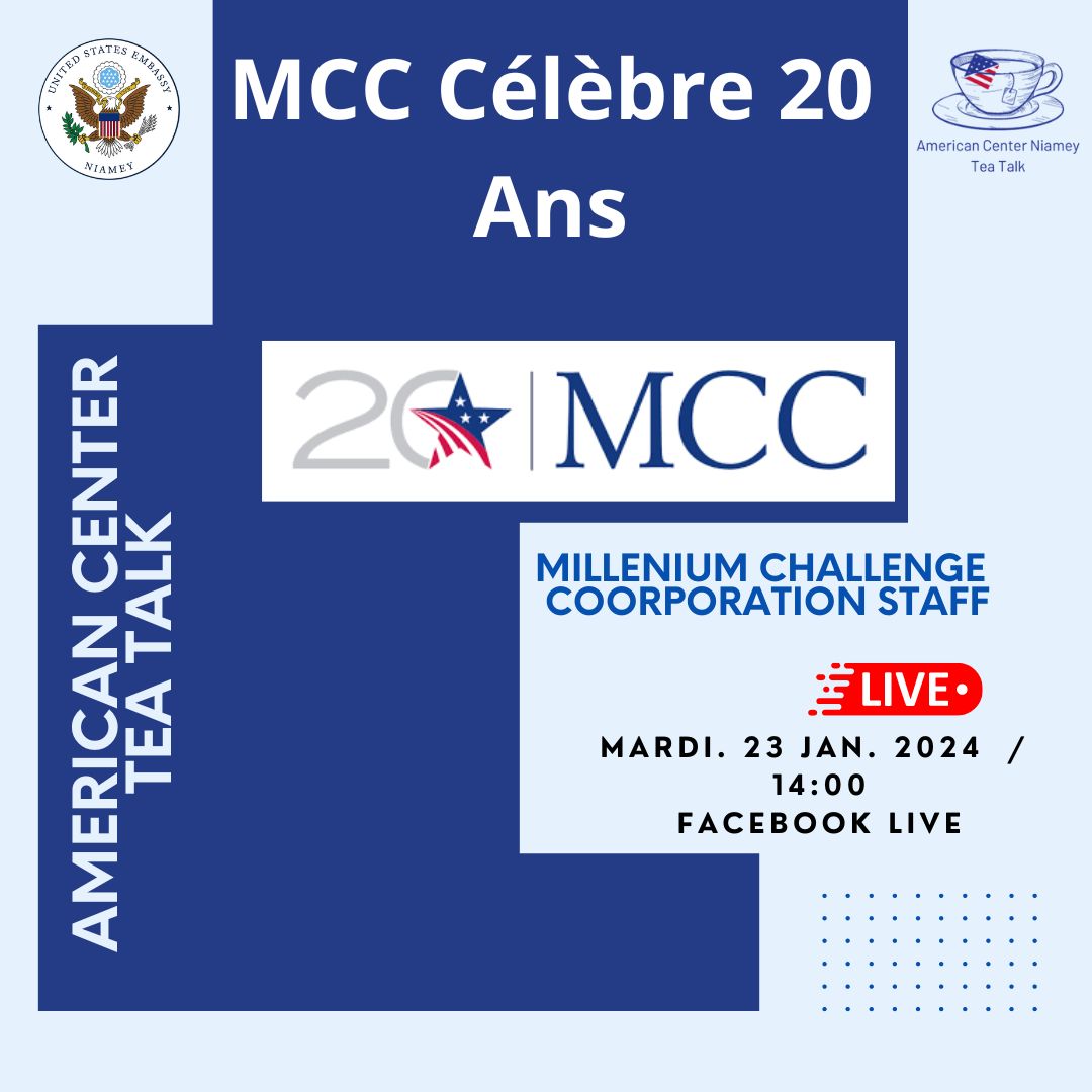 Demain, une réflexion sera consacrée aux réalisations du MCC au Niger lors de la session de Tea Talk. Cette rencontre coïncide également avec les 20 ans d'existence du MCC à l'échelle mondiale.
Soyez au rendez-vous à 14:00