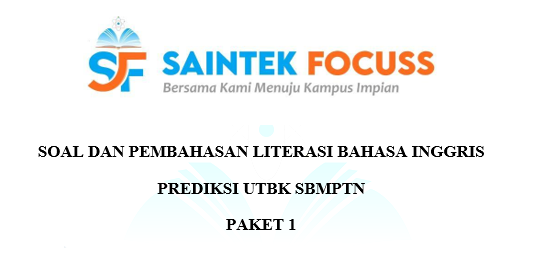 SaintekFocuss's tweet photo. [PEMBAHASAN SOAL]

Prediksi UTBK-SNBT 2024

(A THREAD)

Substest        : Literasi Bahasa Inggris
Jumlah Soal  : 15 Soal 

-Jangan lupa berbagi dengan Retweet ya😇- https://t.co/E5dZvkD0ps