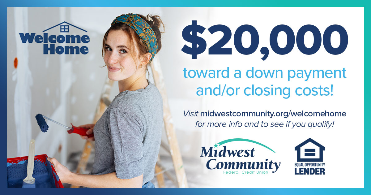 MidwestCommFCU's tweet image. Buying a home soon? Our Welcome Home program opens March 1st! Don't miss this opportunity to qualify for up to $20,000 to put toward a down payment and/or closing costs! 🏠

LINK IN BIO! 🔗

#NorthwestOhio #HomeLoans #RealEstateLending #Mortgages #WelcomeHome #WelcomeHomeGrants