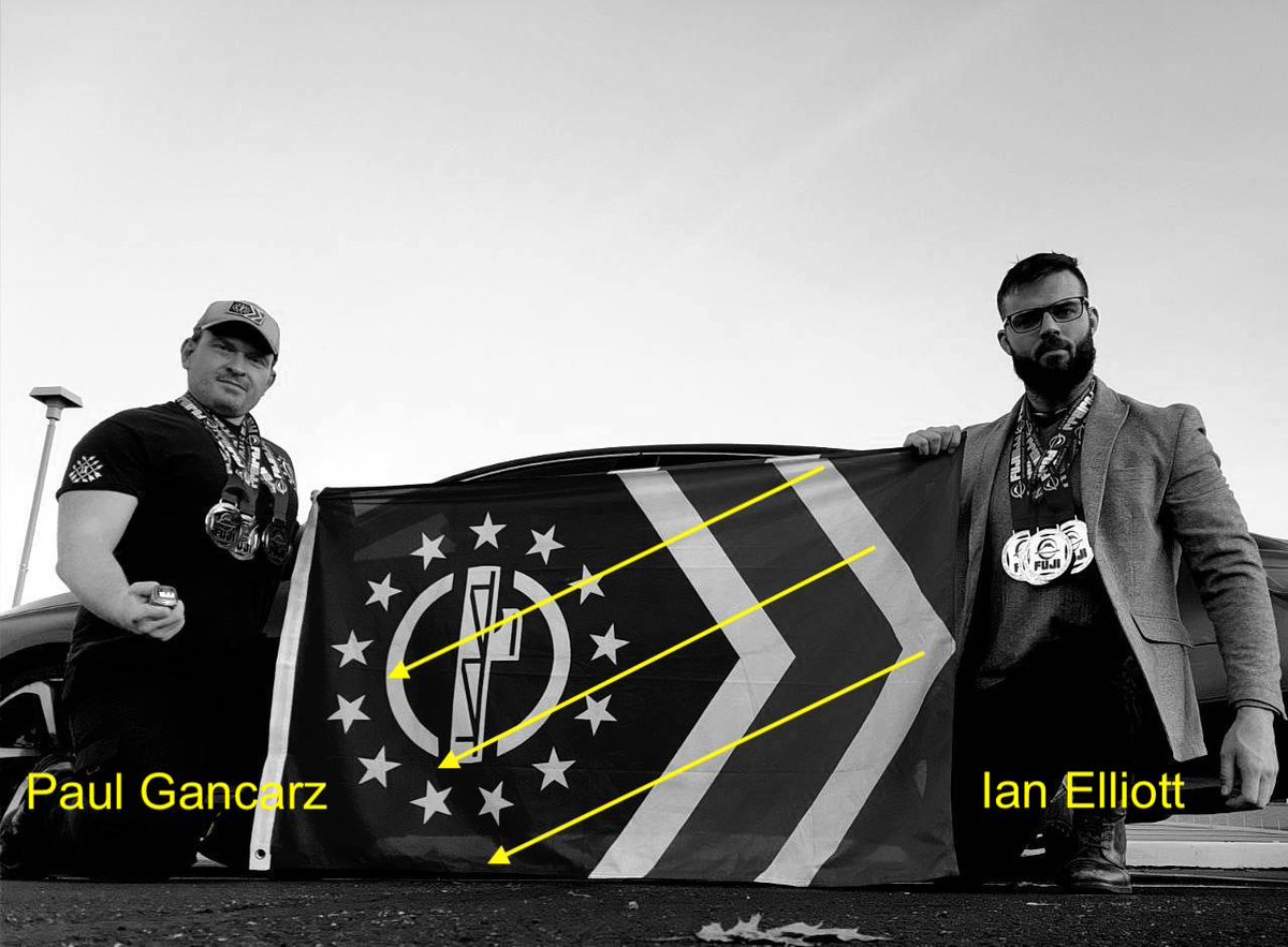 NYCAntifa's tweet image. Patriot Front members, Paul Gancarz &amp;amp; Ian Elliott, have been competing as a barely disguised PF BJJ team "Patria Gloria."

They recently attended the FUJI Allentown Winter Championships together. ✨Fascists get the boot.✨

Action Items at the Link 👇
nycantifa.wordpress.com/2024/01/22/pau…