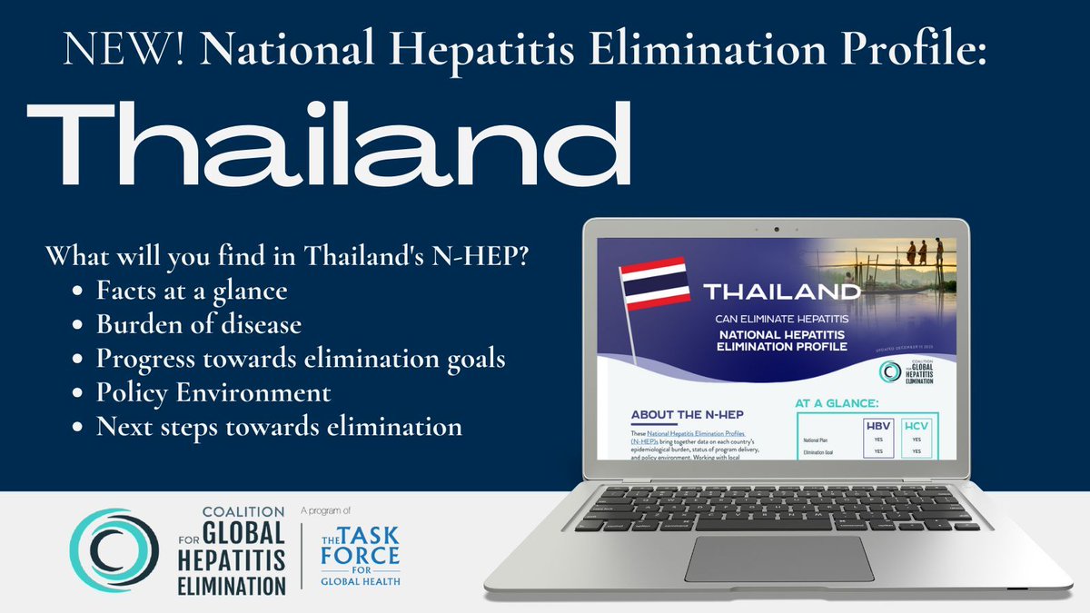 We have a NEW NHEP profile for #Thailand, #Egypt update &amp; #Ukraine translation!

What’s an NHEP? Glad you asked! NHEPs synthesize local &amp; global data into policy development advocacy tools, resource mobilization and ⬆️ commitment to eliminate #hepatitis. 

buff.ly/3UriWuD