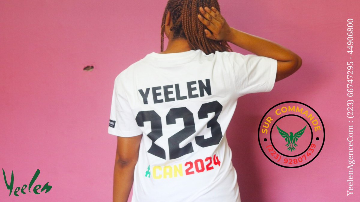 Malibooknews's tweet photo. #Can2023 #AiglesduMali #VivelesAigles #TousaveclesAigles 
🟩🟨🟥 Avec IAK et YEELEN CONSULTING , soyez aux couleurs des Aigles du Mali jusqu'à la victoire finale avec la gamme #IAK "SPÉCIAL CAN"

🟩🟨🟥 LES T. SHIRTS IAK : 
👉🏿 Moyenne Gamme : 12.500 (Non personnalisé) / 15.000 (personnalisé avec votre nom)

👉🏿 HAUT de Gamme* : 20.000 (Non personnalisé) / 25.000 (personnalisé avec votre nom)

🟩🟨🟥 LES JOGGING IAK (ensemble) uniquement DISPONIBLE en HAUT de Gamme : 60.000  (personnalisé avec votre nom).

Contact : (223) 92807439

#YeelenAgenceCom #iak #iakstorehouse #can2023 #TousaveclesAigles