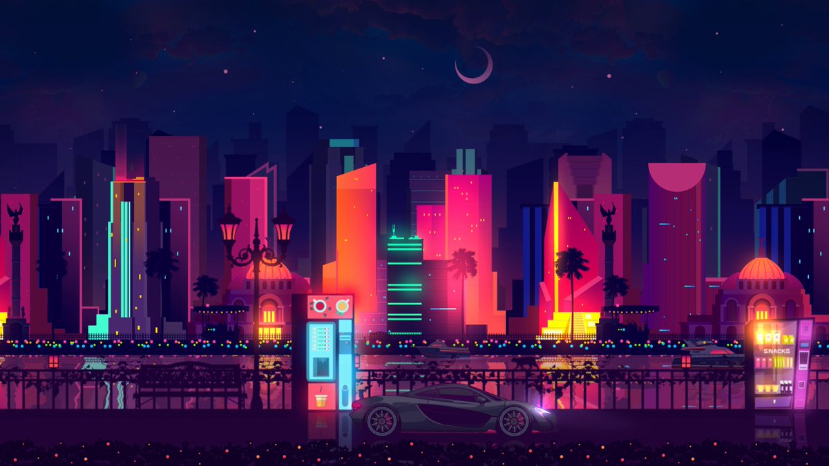 'Glowing City' asset details. Seamless city generation and 4K animation speed adjustment! More info: u3d.as/36Hd Tag: #Unity3D #AssetStore #MadeWithUnity #GameDev #GameDesign #Photoshop #Game #Neon