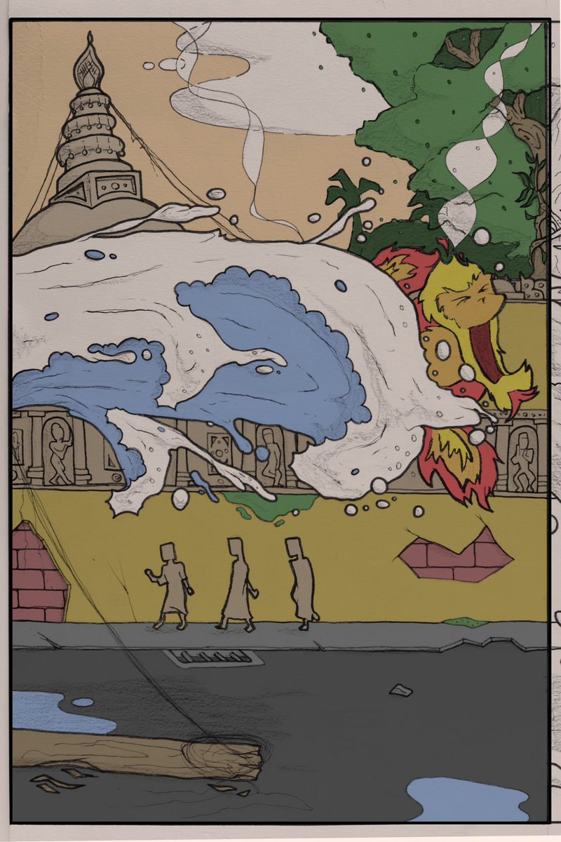BewareCheese's tweet photo. Here’s the penultimate page of my #FireMonster story for #BlueOrchid.

Be sure to keep an eye out for it on https://t.co/XYcBOKpBGp.

#comic #indiecomics #art #drawing https://t.co/KSPrSOkLl6
