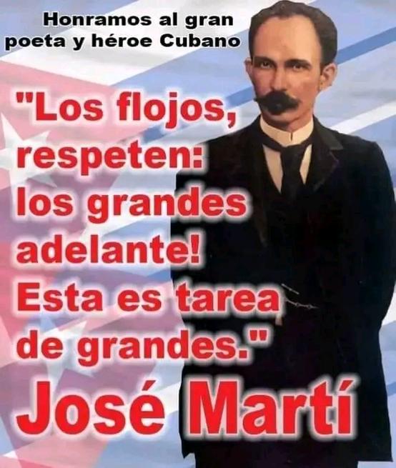 Estás presente hoy en Cuba y en Nuestra América.

#MartiVive
#CubaPorLaVida🇨🇺
#CubaCoopera