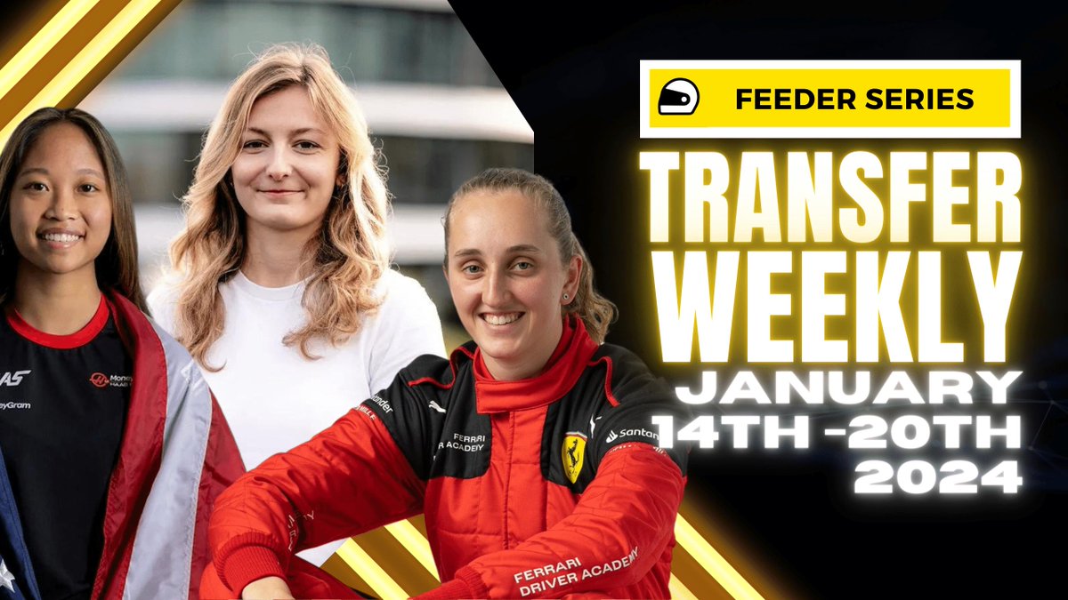 feeder_series's tweet photo. ๐จ TRANSFER WEEKLY ALERT! ๐จ
A new episode will premiere on YouTube in 30 minutes, which includes an interview with F3 driver @MaxEsterson!
Join @ChrisMcCarthy32, @mrdemmendaal and special guest @alicepowell as they go through the latest transfers ๐
https://t.co/IrzcsXMc5c https://t.co/IaeyFKyADU