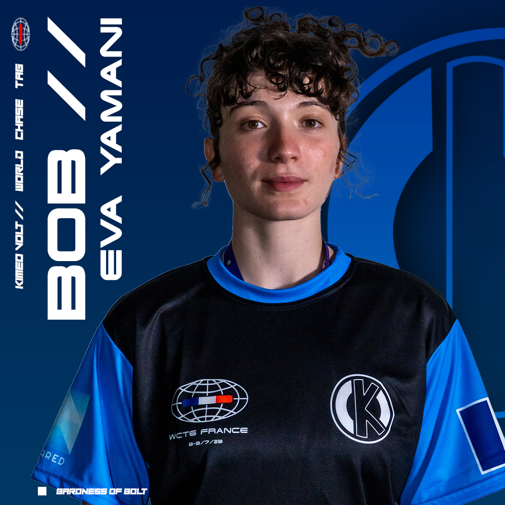 worldchasetag's tweet image. Congrats Eva Yamani, the WCT6 France Women's MVP - the first French athlete to win Baroness of Bolt! She was involved in the most Chases (19); scored the most Evasions (6); and conceded none. Her team, Kimeo Volt, went on to win the competition #KeepChasing and #DontGetCaught !