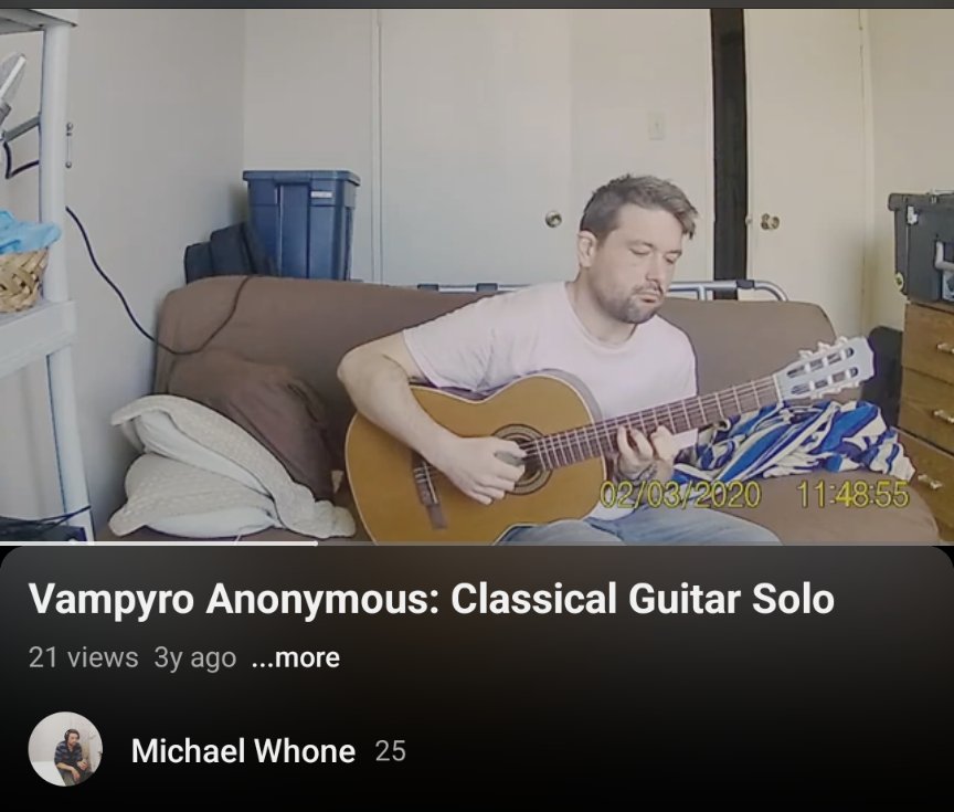 whoneranger's tweet photo. Just thought I'd share this improvised classical guitar solo from around this time of year 3 years ago. Just checking this out now, it's actually pretty cool. https://t.co/lSJxyWZezC https://t.co/qRXtH2WZJl