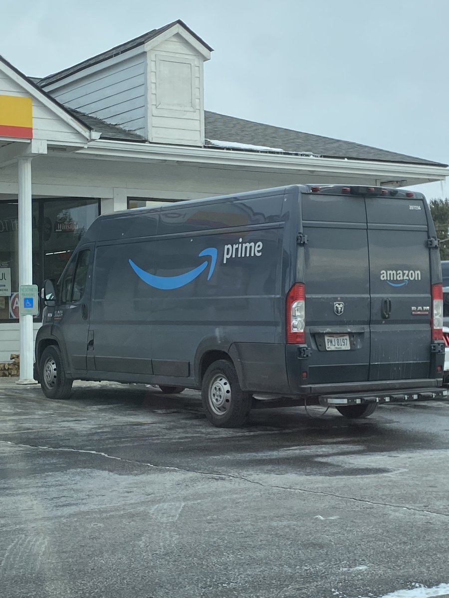 RHINO59h's tweet photo. An @amazon van number 207236 parked in a handicap spot at our local gas station https://t.co/CcjSFCW2kU