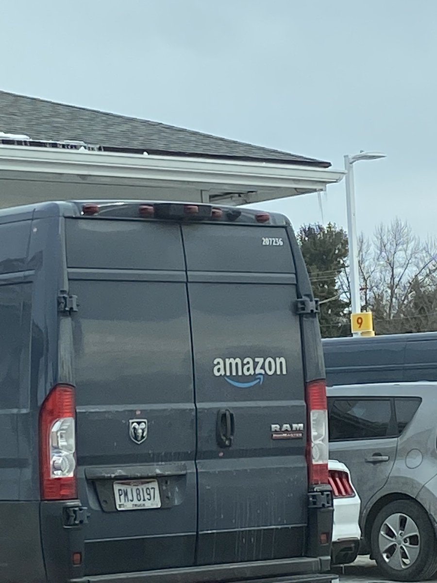 An <a href="/amazon/">Amazon</a> van number 207236 parked in a handicap spot at our local gas station