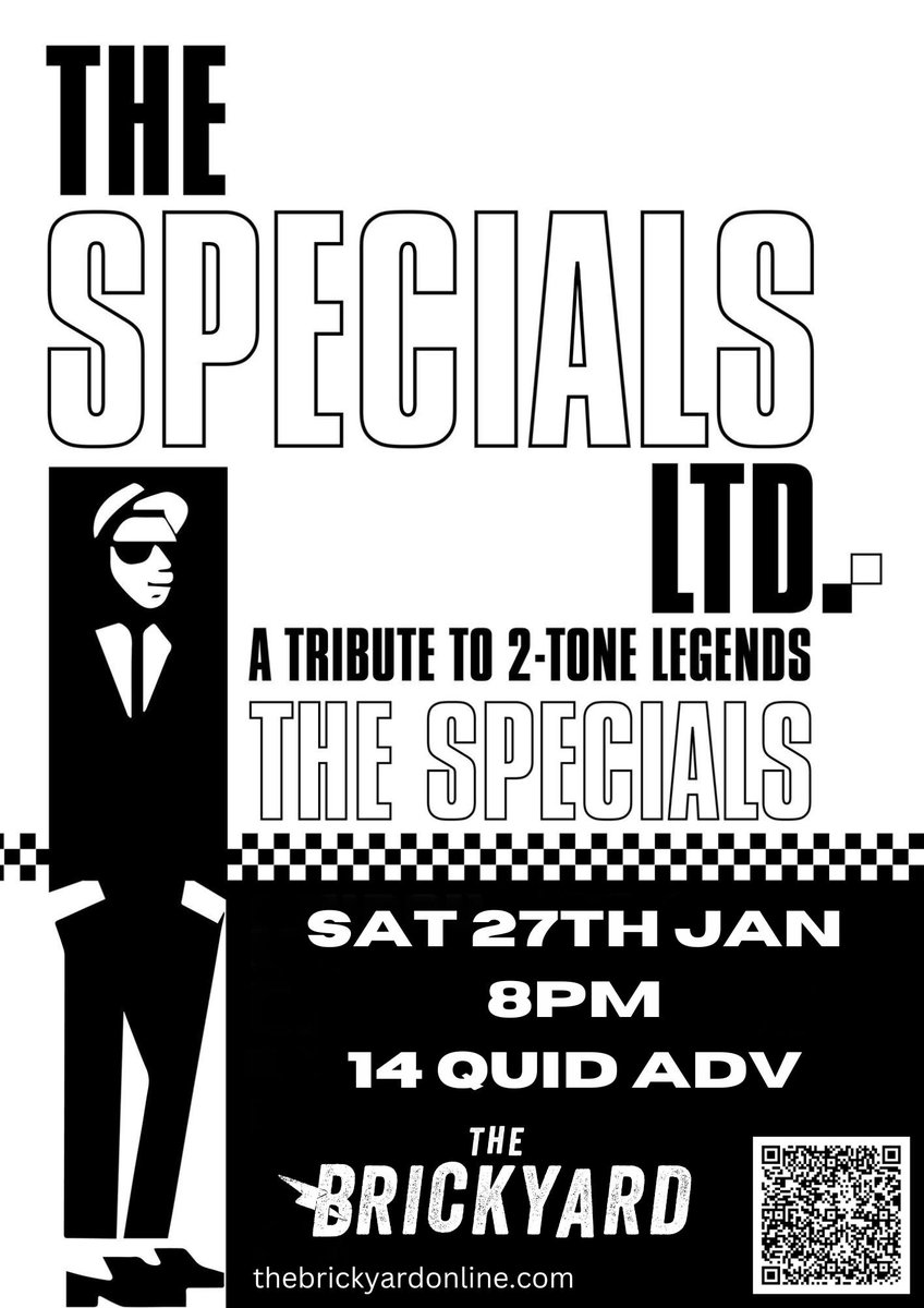 Can't wait for our first weekend on the road in 2024! Starting with a sold out gig in Greenock 🏴󠁧󠁢󠁳󠁣󠁴󠁿 then @The_Brickyard in Carlisle 🏴󠁧󠁢󠁥󠁮󠁧󠁿

Tickets are still available for this one: fatsoma.com/e/7c8j4n25/the…

#TheSpecialsLTD #Ska #TributeBand #2Tone #TheSpecials #TheBrickyard #Carlisle