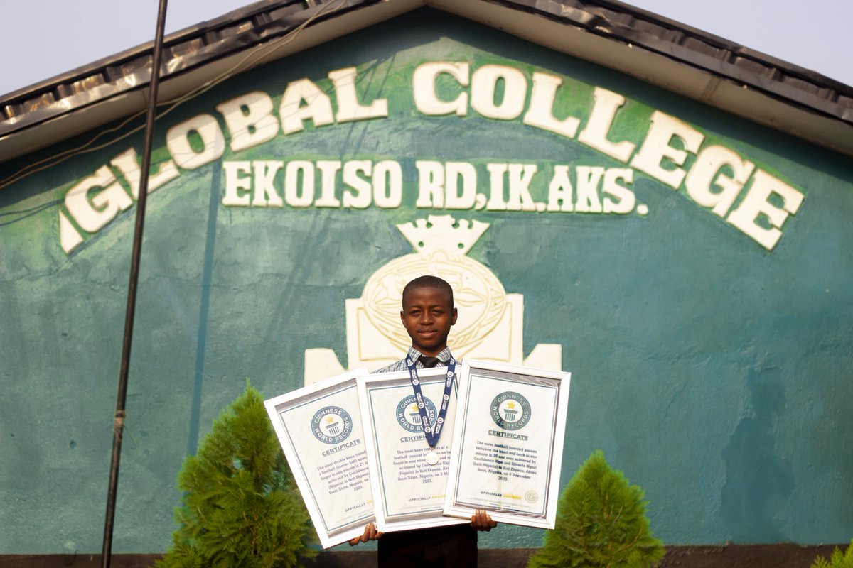 We were at Global College in Akwa Ibom State today where our founder @ChukwuebukaEZ presented @ConfidenceKipo Guinness World Records awards to the proprietor #ChukwuebukaFreestyleEntertainment #ChukwuebukaEzugha #ConfidenceKipo #KipoBrothers #ChukwuebukaFreestyle #CSFFTP24