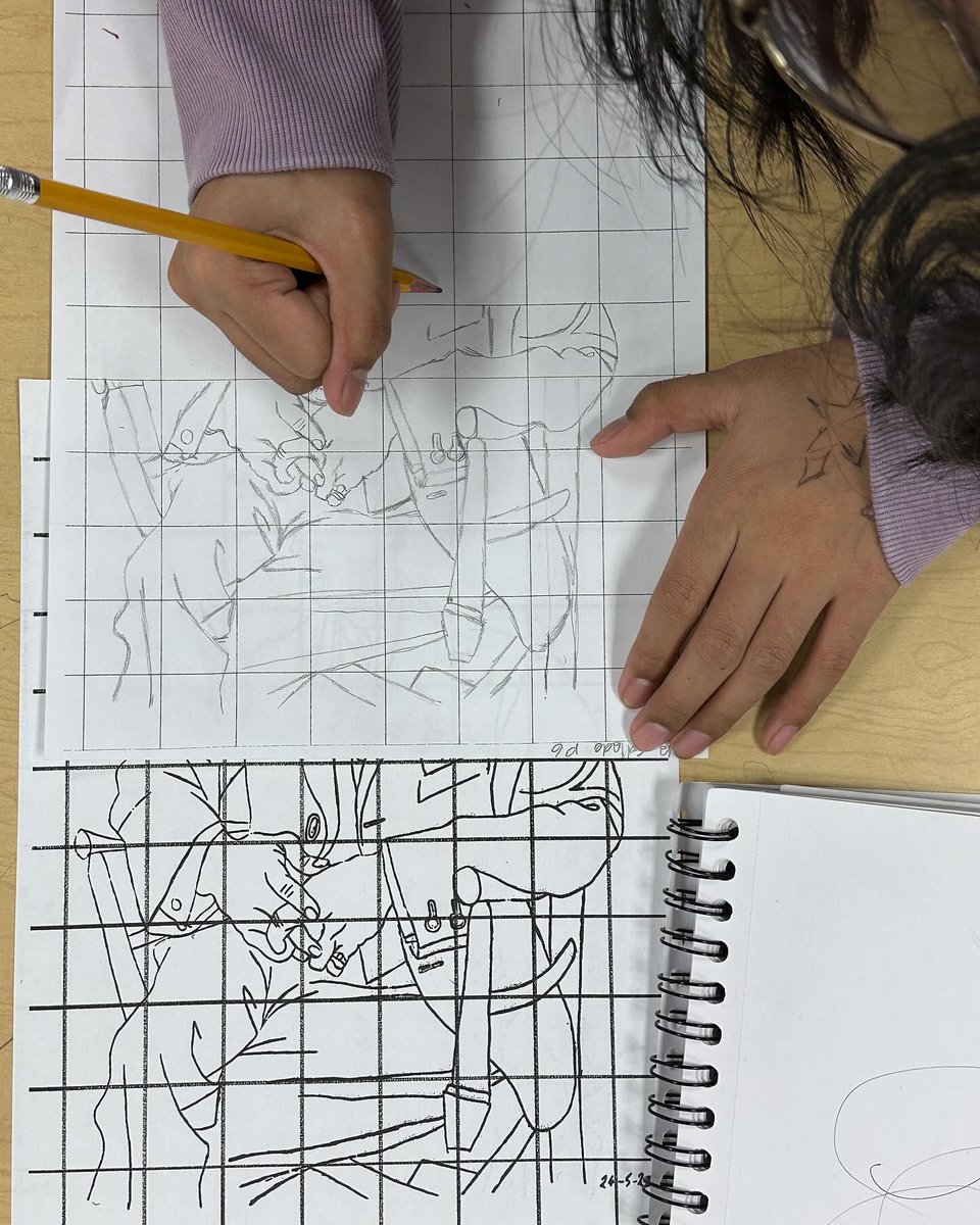 NtlPortfolioDay's tweet photo. Love to see a classic grid drawing activity like this one from 8th grade students of https://t.co/AZjhxkClbE (on IG) ❤️ They kicked off their second semester by observing and drawing Igor Stravinsky drawn by Picasso!
#middleschoolartteacher #griddrawing #igorstravinsky #picasso https://t.co/MwBJu4ucJp