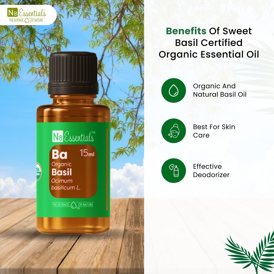 N8Essentials's tweet photo. Experience a burst of freshness and wellness as this aromatic elixir revitalizes your senses. 

Basil Oil is your secret weapon for a balanced and blissful life. 

Buy Now: https://t.co/l9g9e6Qqra

#N8Essentials #Organic #BasilOil #EssentialOil #Revitalize https://t.co/GsySiGcNXx