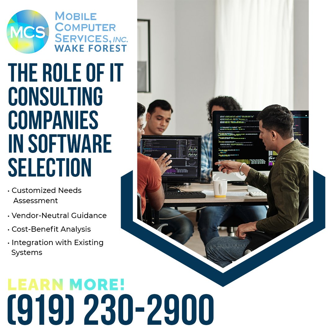 ncmanagedit's tweet image. For businesses in Wake Forest, the localized expertise offered by Mobile Computer Services, Inc. is a strategic advantage in navigating software decisions. Visit us at bit.ly/3EUcyCG for support. #manageditserviceprovider