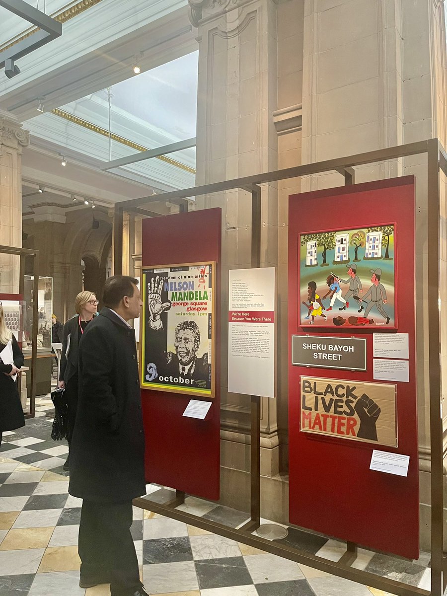 Great to attend @KelvingroveArt to visit the Glasgow City of Empire exhibit with Curator Nelson Cummins. Thanks to Nelson & @MuseumsGalScot for facilitating a great exhibition which worked with communities to tell the story of Empire and how it still affects communities 🧵1/2