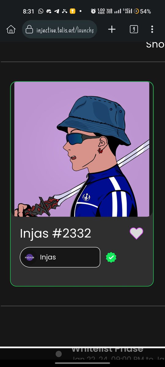 Narendr79880714's tweet photo. Got this amazing Injas On The Mint @theinjaninjas  How Its Looking Ser Please Tell Me 
#Injas #Mintday #hypedmint #Injasmint #INJ $inj https://t.co/4iP5a1sVuw