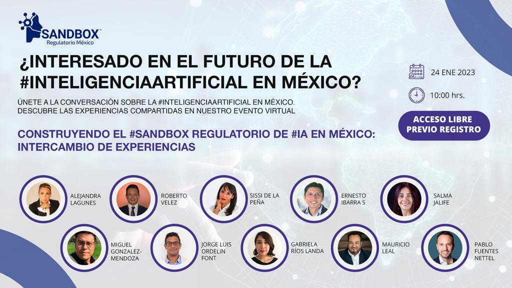 Súmate a la conversación.  #Sandbox de #InteligenciaArtificial para 🇲🇽
🗓️24 enero 2024
⏰ 10:00am

<a href="/alelagunes/">Alejandra Lagunes</a> <a href="/sissimpm/">Sissi De La Peña</a> RobertoVelez <a href="/salmajalife/">salma jalife</a> <a href="/grioslanda/">Gabriela Ríos Landa</a> Mauricio Leal, <a href="/mgonzamm/">Miguel González M.</a> <a href="/jlordelin/">JL</a> @pablofnett <a href="/Eibarra_S/">🇲🇽#JuristaDigital</a> <a href="/UKinMexico/">UK in Mexico🇬🇧🇲🇽</a> <a href="/ANIAMEXICO/">Alianza Nacional de Inteligencia Artificial México</a> 

👉Registro amcid.org/item/246