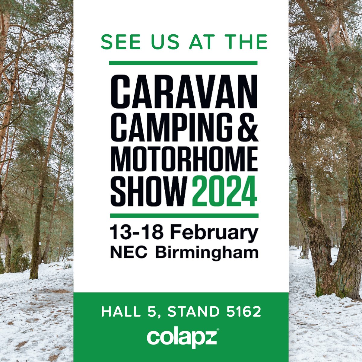 We're thrilled to be back at the <a href="/NECCaravanShow/">MHome & Caravan Show</a> this February! 🚐

Swing by Hall 5, Stand 5162 to catch up with the Colapz crew. See you soon! 👋

#Colapz #CaravanShow
