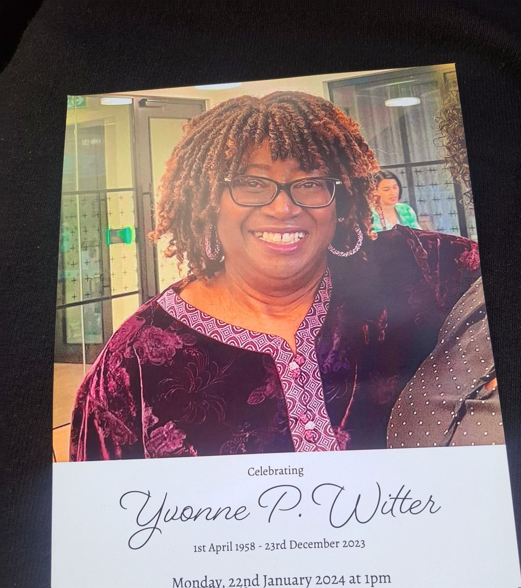 A beautiful send-off for a beautiful woman. RIP, Yvonne Witter. Mother, sister, friend, author, teacher, award-winning businesswoman & so much more. We're blessed to have known you.🌹🕊✨️