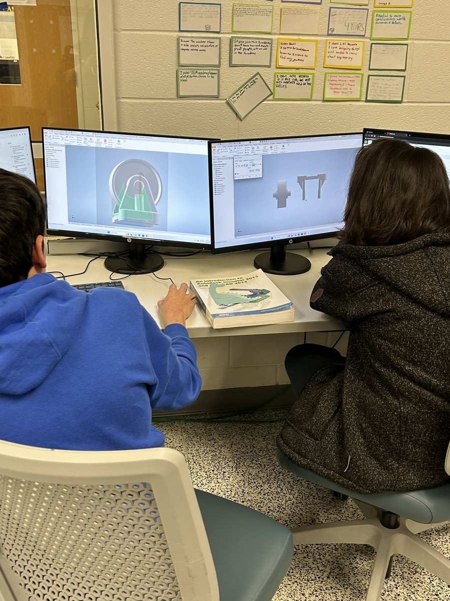 STEMAcademyLHS's tweet photo. Students in Ms. Lally’s Engineering Drawing class continue their work on prototypes for their models. #LHSTEMEagleEngagement #certificationbound https://t.co/t6Wcg0qPJD