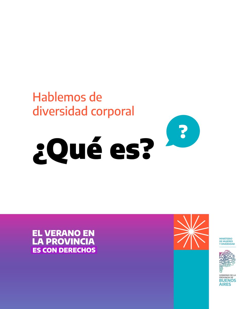 MinMujeresPBA's tweet photo. 🟣 Hablemos de diversidad corporal es una invitación a reflexionar y promover cambios en la forma de relacionarnos con el propio cuerpo y con las demás personas. https://t.co/ZQ1Ixi1syV