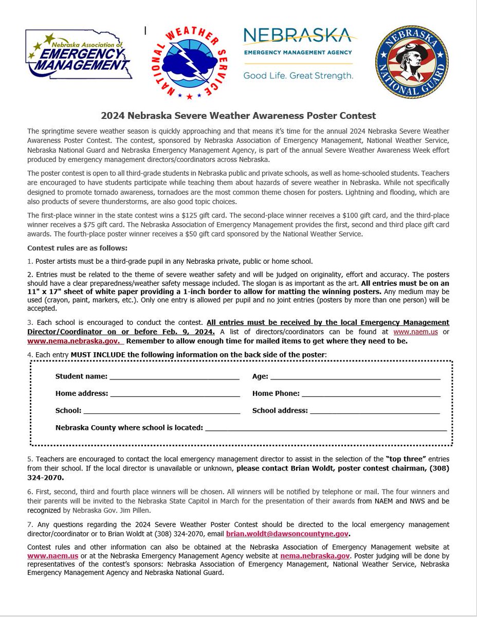 Nebraska Emergency Management Agency tweet media