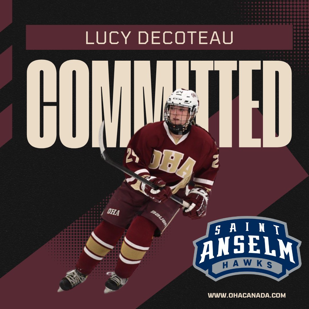 OHAMavericks's tweet photo. 🚨Commitment Alert!

OHA Tardiff forward Lucy DeCoteau has committed to play Division 1 for the 2024-2025 season!

Lucy is a second year student with OHA from Canton, New York! 

Congratulations on your commitment! https://t.co/O7ehviAbg2