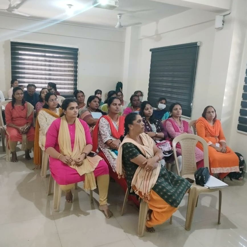 RotaryKPRoad's tweet photo. Rotary Bengaluru Kanakapura Road conducted Mental health awareness training for teachers at Jnana Vikas school today.  Speakers Ms Tejaswini and Ms.Deekshitha from NIMHANS conducted a very engaging and informative session for the teachers.  18 teachers benefitted from the program https://t.co/y42Cw2aehL
