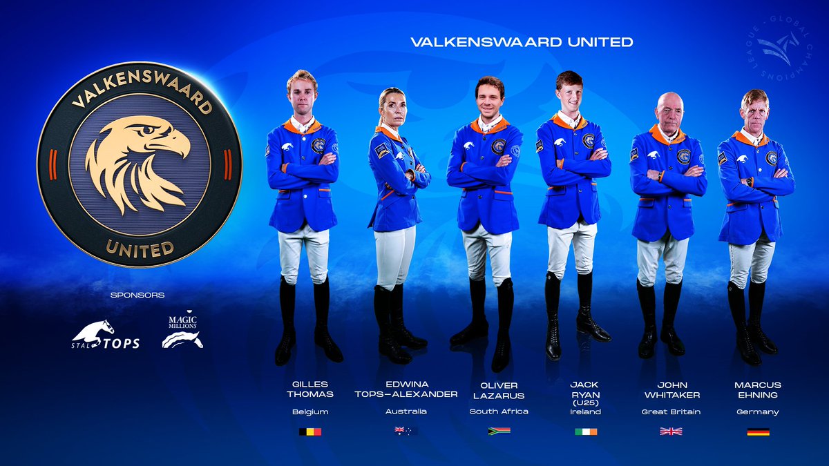 Valkenswaard United have unveiled their powerhouse line up for 2024 only bringing in one fresh face for this season 😏💪🏼 ✅ Edwina Tops-Alexander ✅ John Whitaker ✅ Marcus Ehning ✅ Oliver Lazarus ✅ Gilles Thomas Jack Ryan will make his debut in the GCL series as their U25