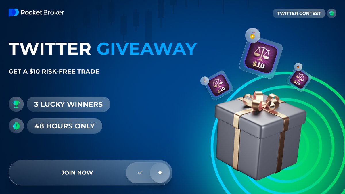 Want to get a $10 risk free trade from Pocket Broker? 🔥

Then join our giveaway:
💎 Simply like + RT this post
💎 Leave a comment below

📆Ends on until Jan 24th.

3 random winners will get $10 risk-free trades 🎁

Don’t waste precious time, participate!

#traiding #giveaway