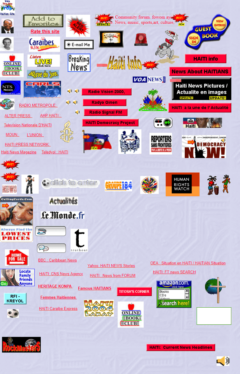 WebDesignMuseum's tweet photo. Haiti News Network website in 2004

#WebDesignHistory https://t.co/ZpusWAfJ9t