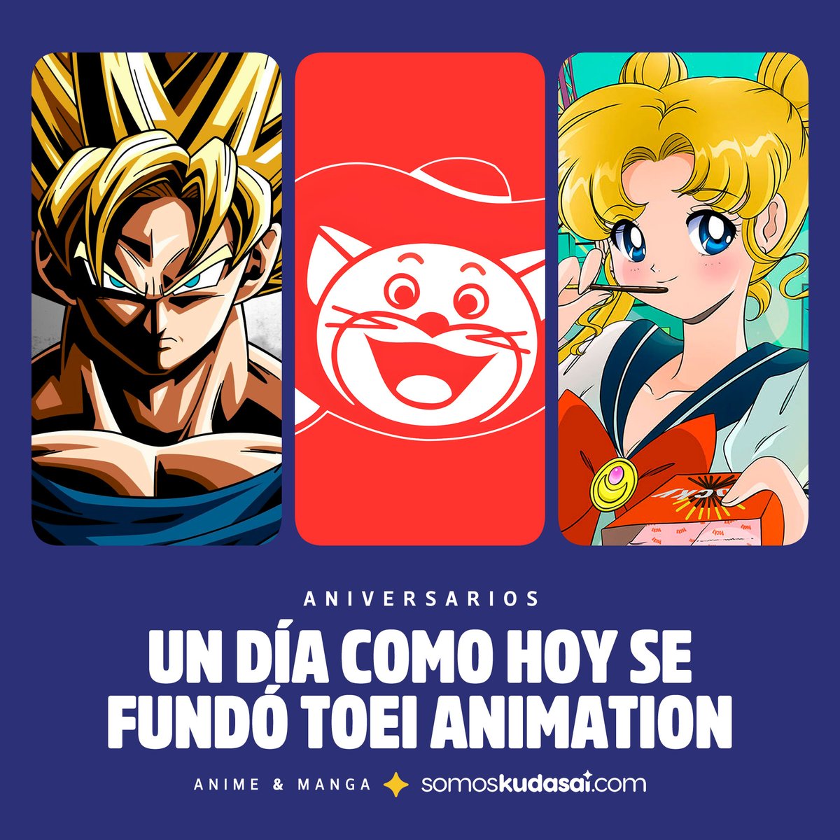 animetrends's tweet photo. Hace 76 años se inauguraban en Japón los estudios Toei Animation, una de las más grandes casas productoras de anime en toda la historia. ¿Cuál ha sido tu anime favorito producido por esta compañía?
#ToeiAnimation https://t.co/2Fj3snt8m7
